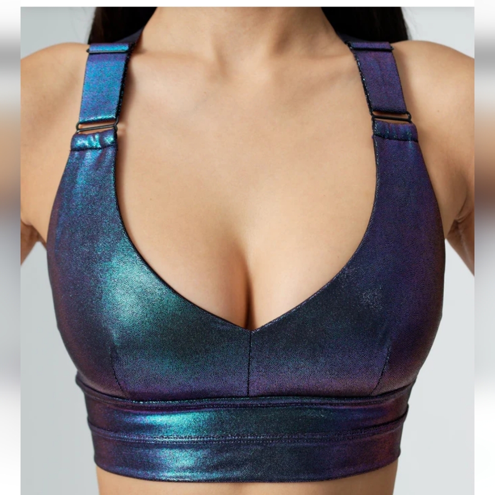 💕NWT Buffbunny Alpha Sports Bra V2 Mood Ring Holographic